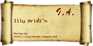 Illy Arián névjegykártya